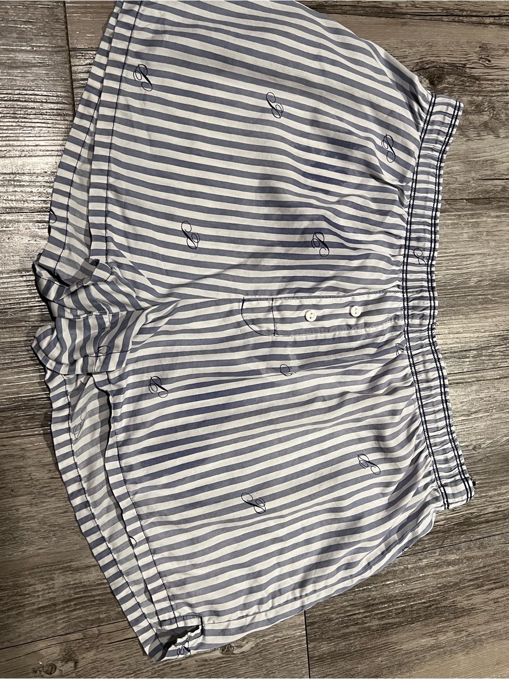 Victoria's Secret PINK blue & white striped pyjama shorts Size S